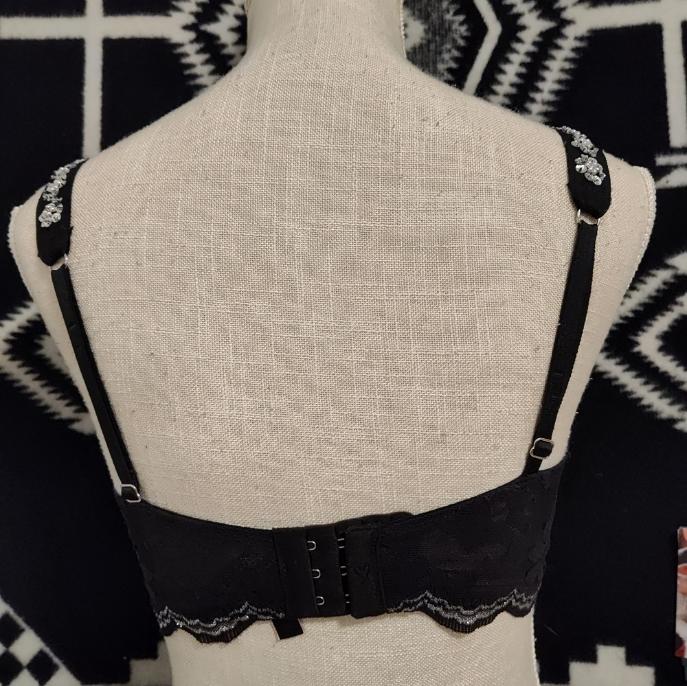 🖤 EUC Victoria's Secret Dream Angels Push Up W/O Padding Unlined Plunge Bra, 34 - Picture 12 of 16